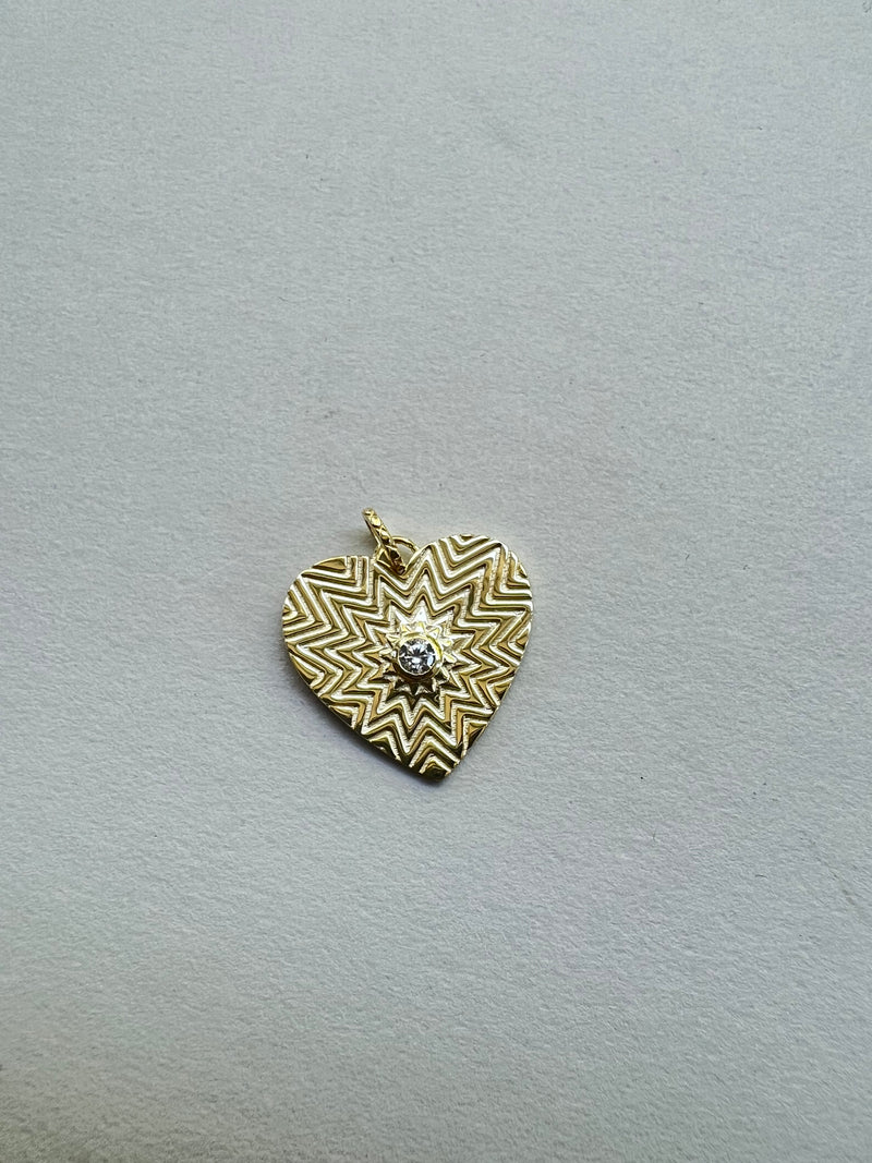 Heart with Diamond Pendant | Penny