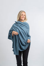 Cashmere Blanket Travel Wrap | Jeans Blue