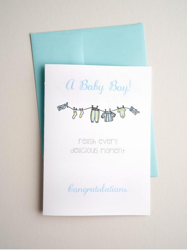 B-16-02 | Baby Boy - Greeting Cards - Queen & Grace