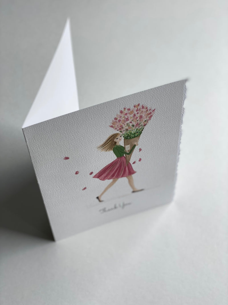 Boxed Thank You Cards - Pink Skirt Flowers