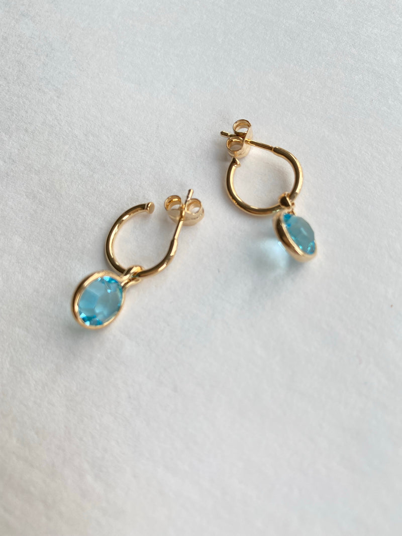Aqua Swarovski Earrings | Annabel