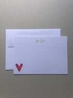 Personalized Heart Stationery