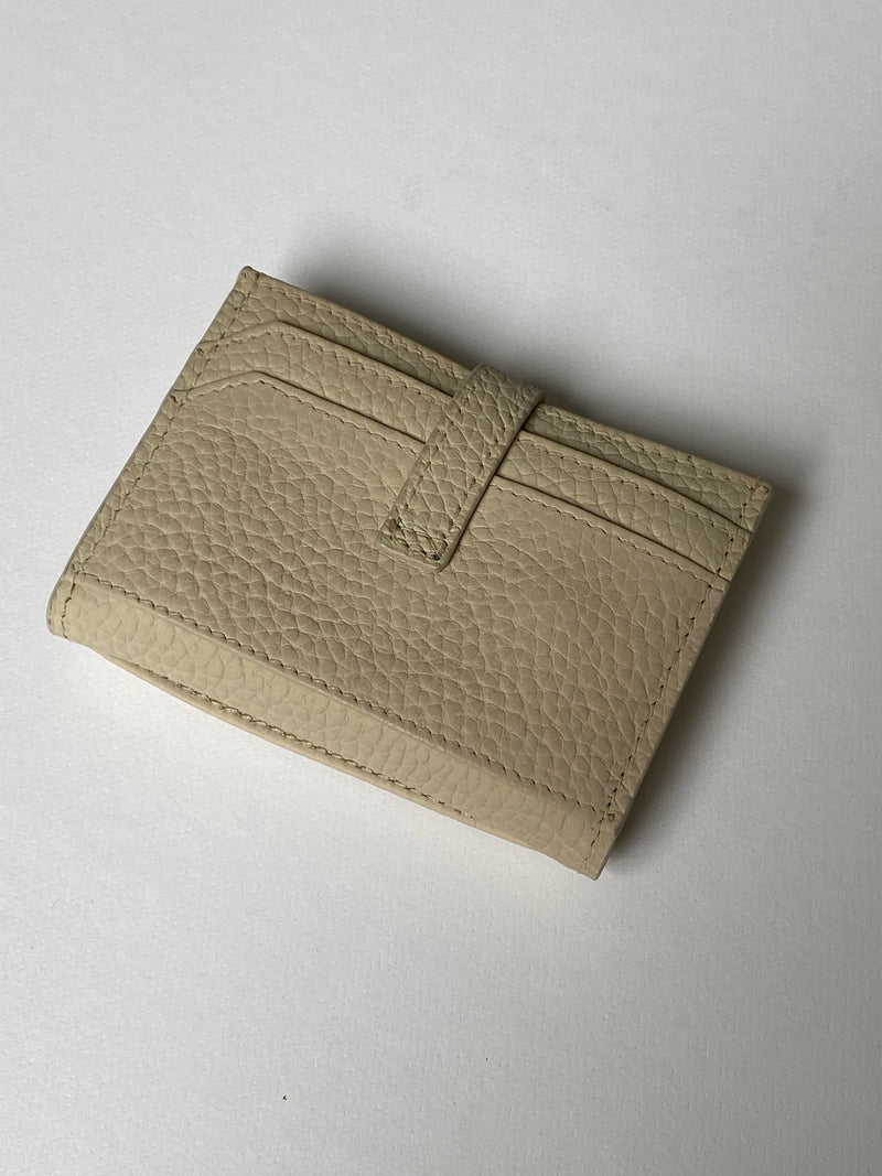 Leather Credit Card Wallet | Cream