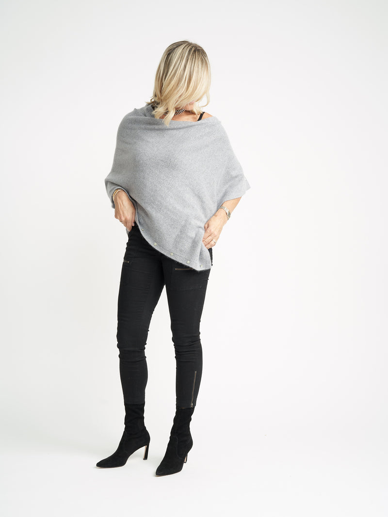 Shades of Grey | Poncho - Cashmere - Queen & Grace