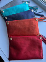 Metallic Leather Crossbody Clutch | Four colours