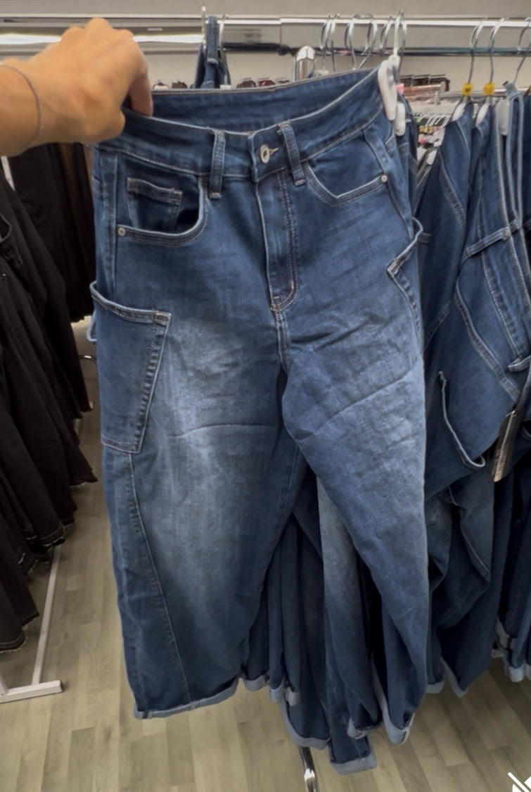 Denim Blue Barrel Jeans | Barrel