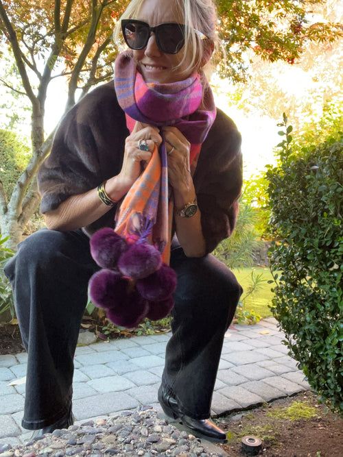 Colourful Pom Pom Scarves | Pom