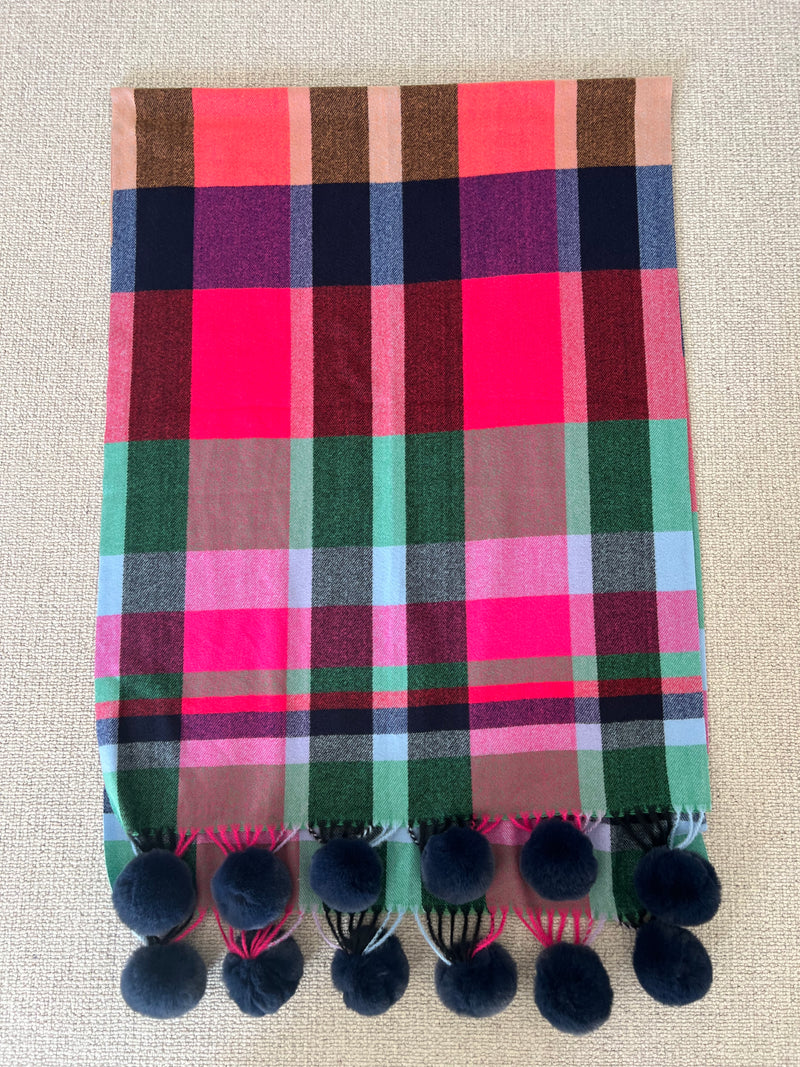 Colourful Pom Pom Scarves | Pom