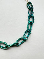 Genuine Turquoise Link Necklace