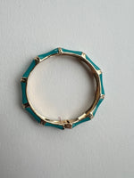 Enamel Bracelets | Gold + Turquoise