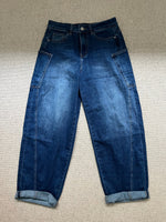 Denim Blue Barrel Jeans | Barrel