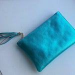Metallic Leather Crossbody Clutch | Four colours
