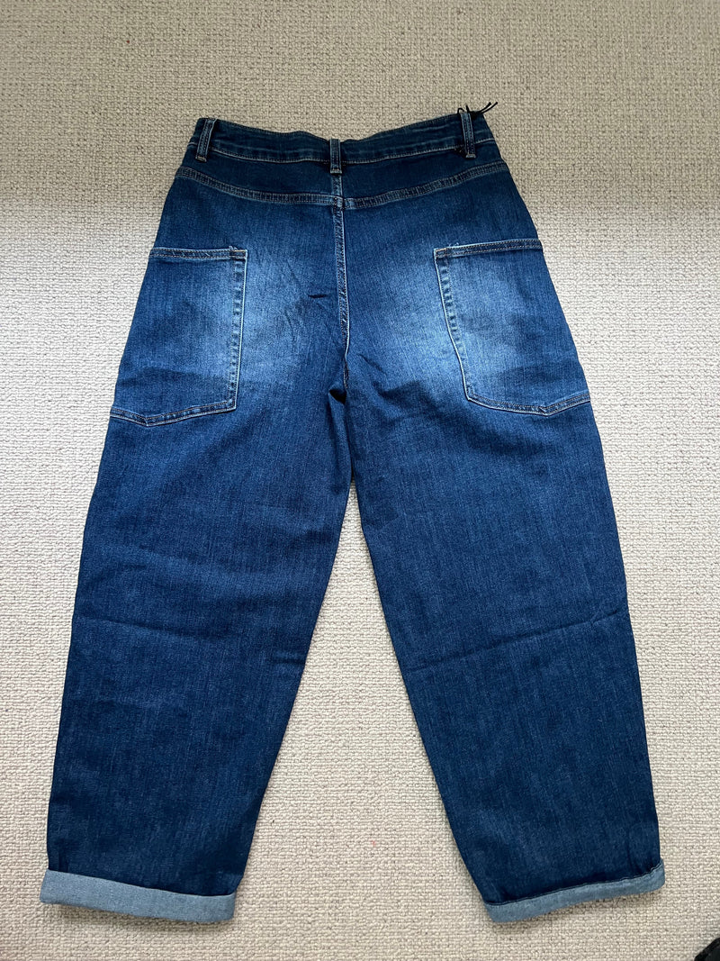 Denim Blue Barrel Jeans | Barrel