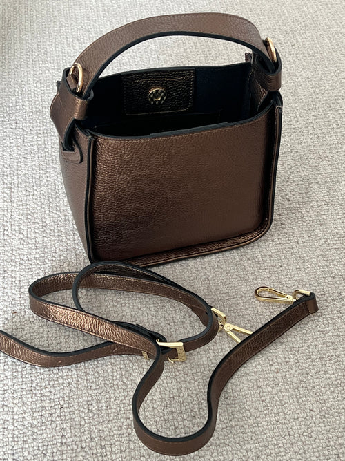 Structured Small Leather Tote | Norah