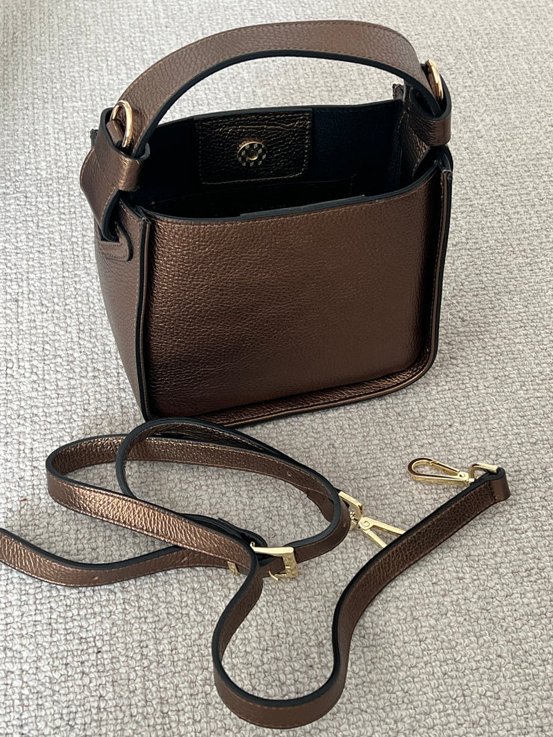 Structured Small Leather Tote | Norah