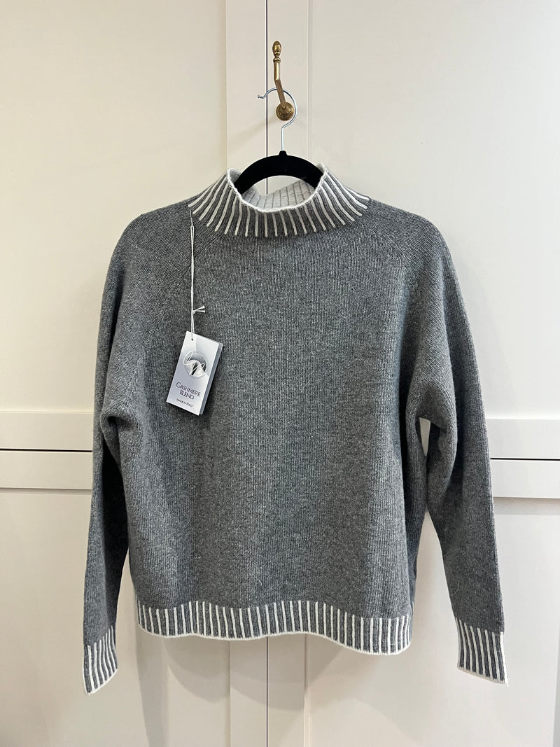 Cashmere Blend Mock Turtleneck