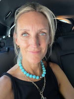 16mm Aqua Blue Necklace | Eloisa