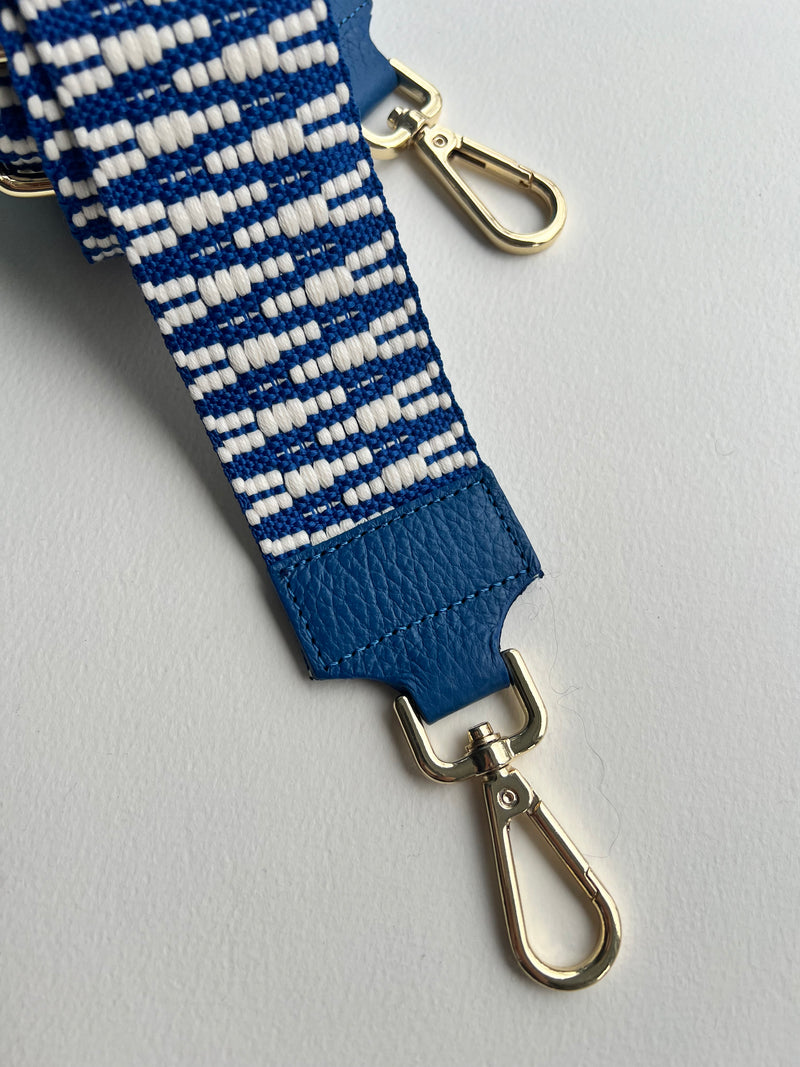 Purse Strap | Blue + White