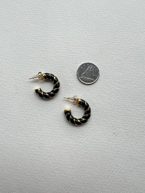 Black and Gold Earrings | Lola