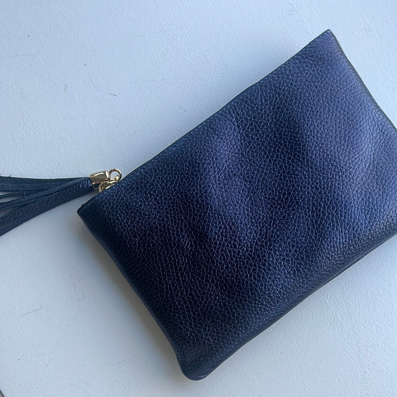 Metallic Leather Crossbody Clutch | Four colours