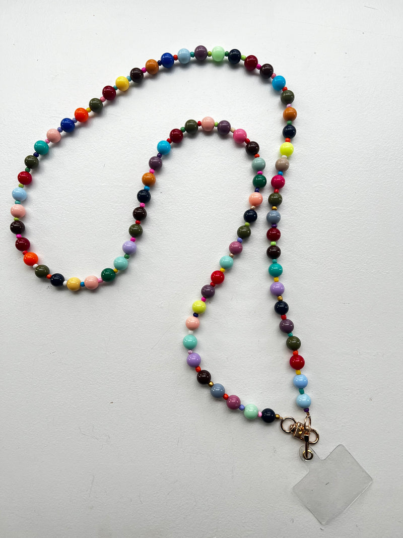Italian Crossbody Cell Phone Strap | Resin Beads