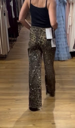 Crystal Studded Leopard Jeans | Gigi