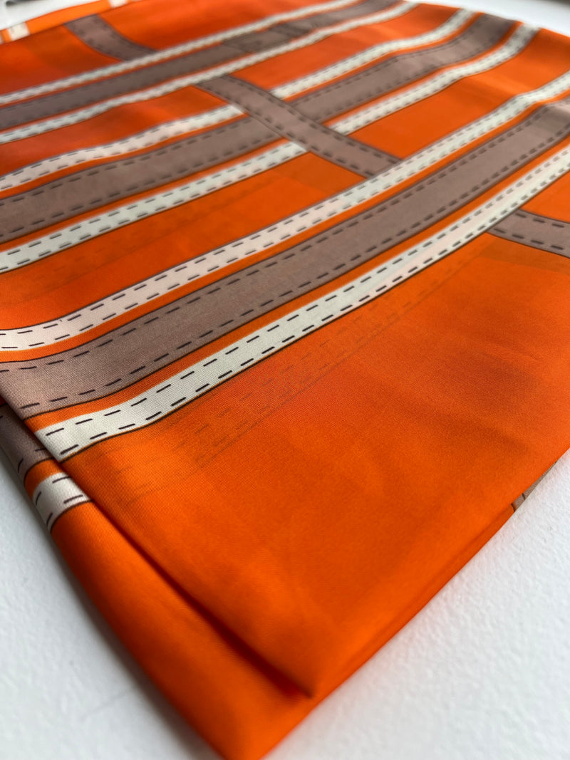 Silky Scarf | Hermes Orange