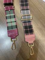 Purse Strap Green & Burgundy Plaid | Yula