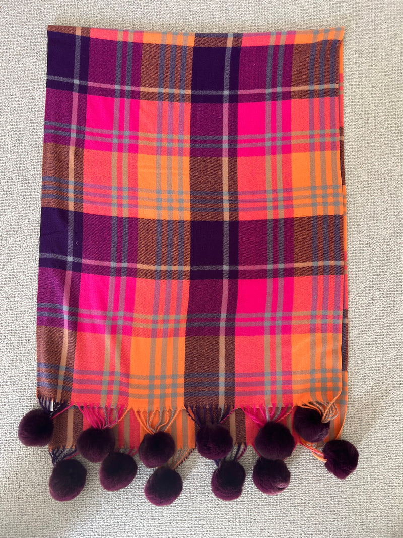 Colourful Pom Pom Scarves | Pom