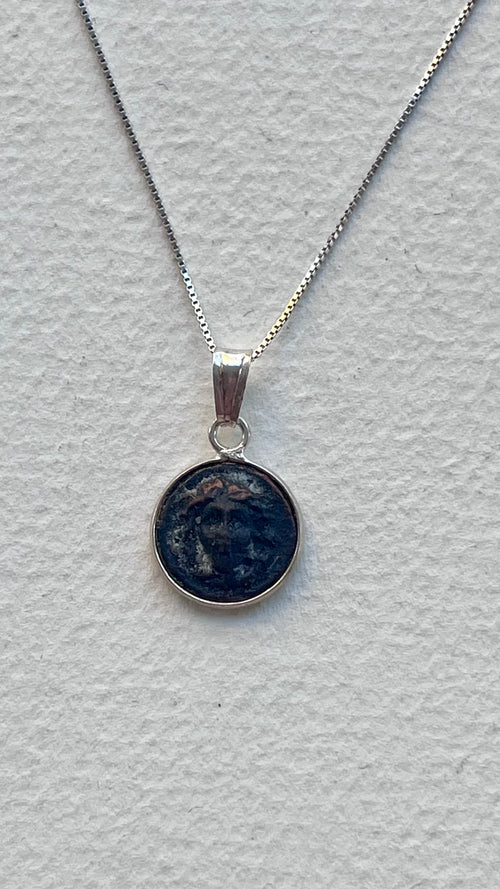 Italian Coin Necklace | Tiny M