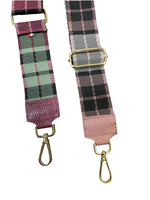 Purse Strap Green & Burgundy Plaid | Yula