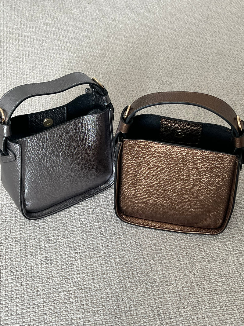 Structured Small Leather Tote | Norah