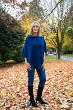 Cashmere Poncho | Midnight Blue