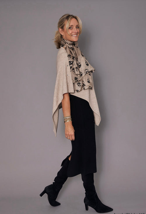 Cashmere Poncho Light Beige | Millet