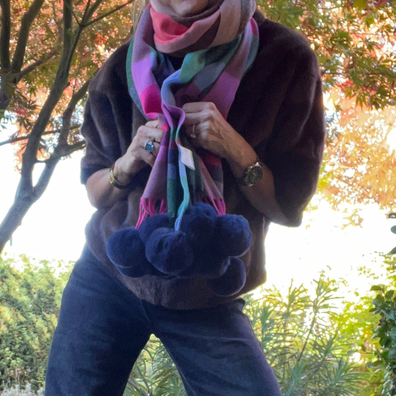Colourful Pom Pom Scarves | Pom