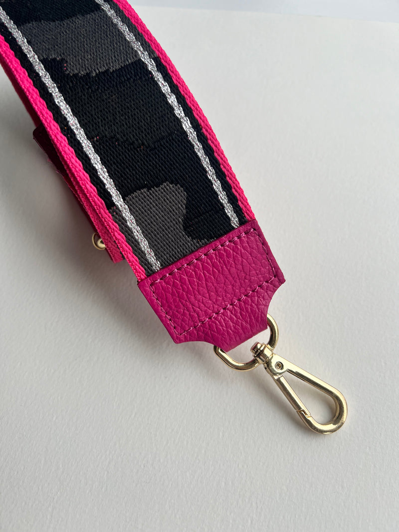 Purse Strap | Hot Pink Metallic Camo