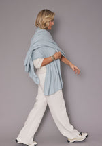 Cashmere Euro Wrap | Pale Blue