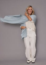 Cashmere Euro Wrap | Pale Blue