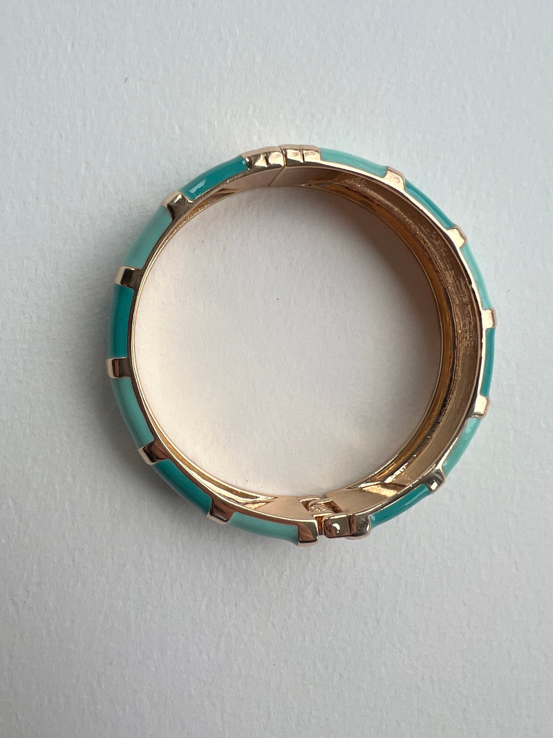 Enamel Bracelets | Gold + Turquoise