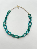 Genuine Turquoise Link Necklace