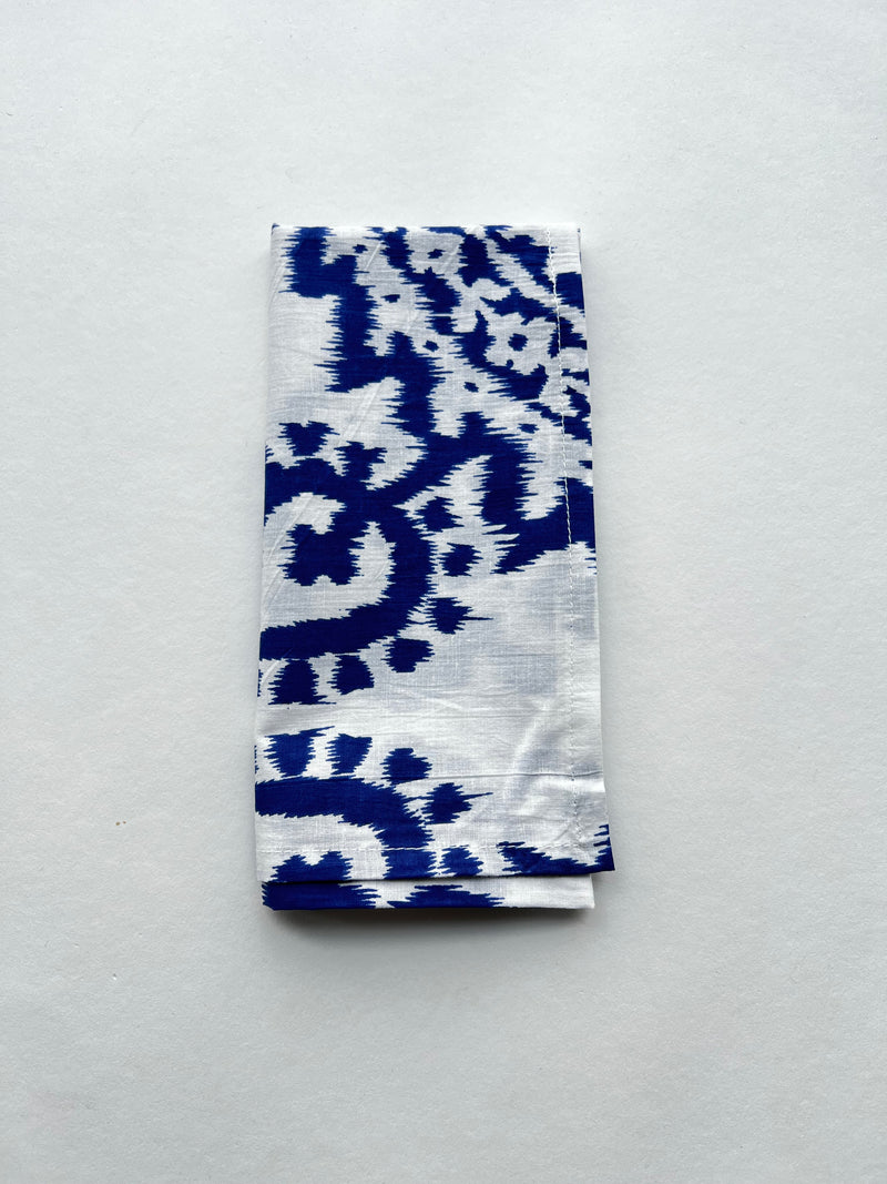 Set of Four Napkins | Blue Swirl