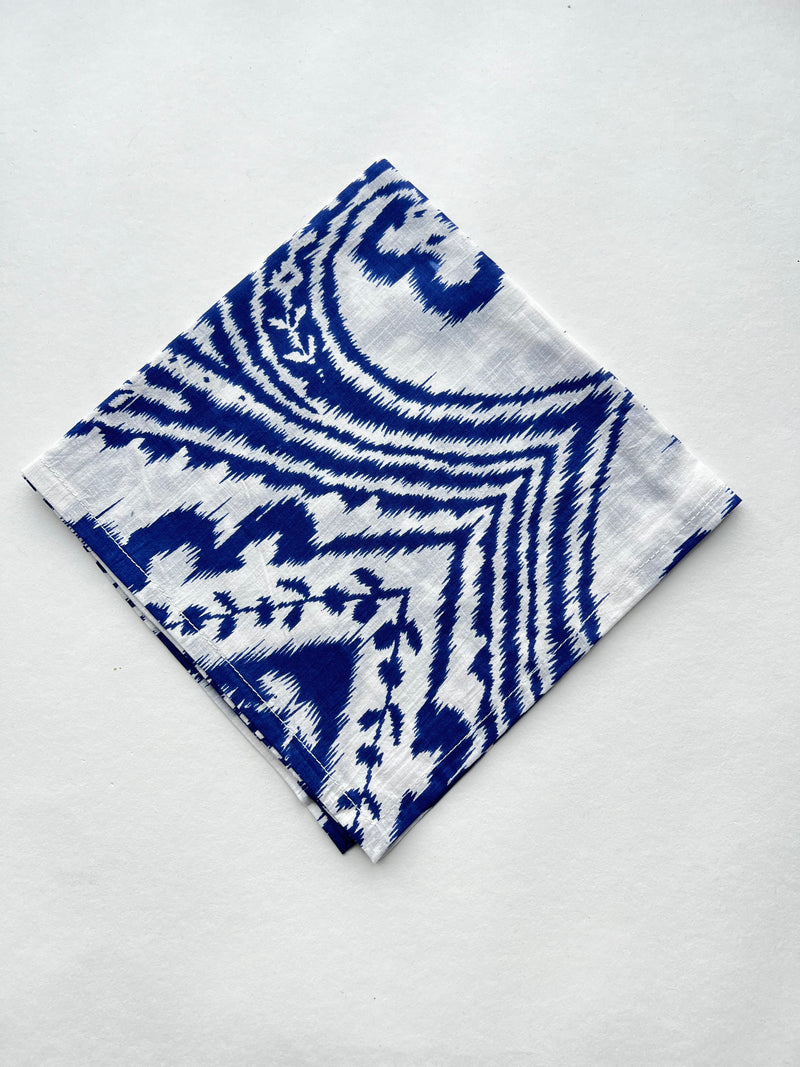Set of Four Napkins | Blue Swirl
