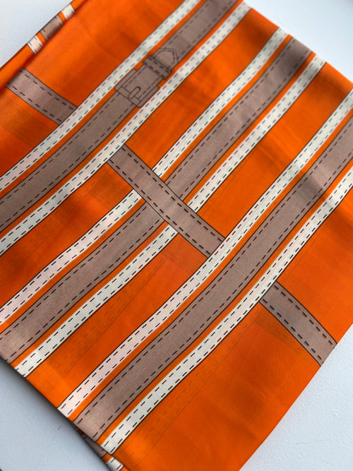 Silky Scarf | Hermes Orange