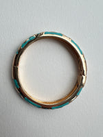 Enamel Bracelets | Gold + Turquoise