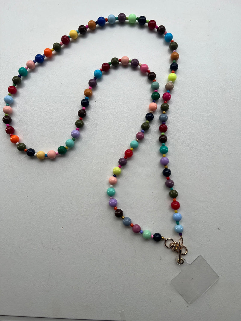 Italian Crossbody Cell Phone Strap | Resin Beads