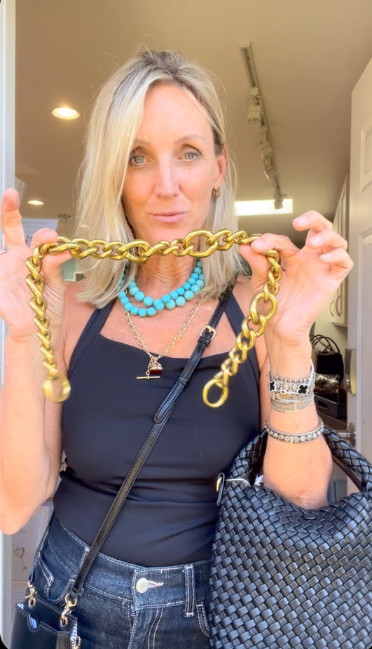 Gold Link Short Purse Strap | Back in stock!