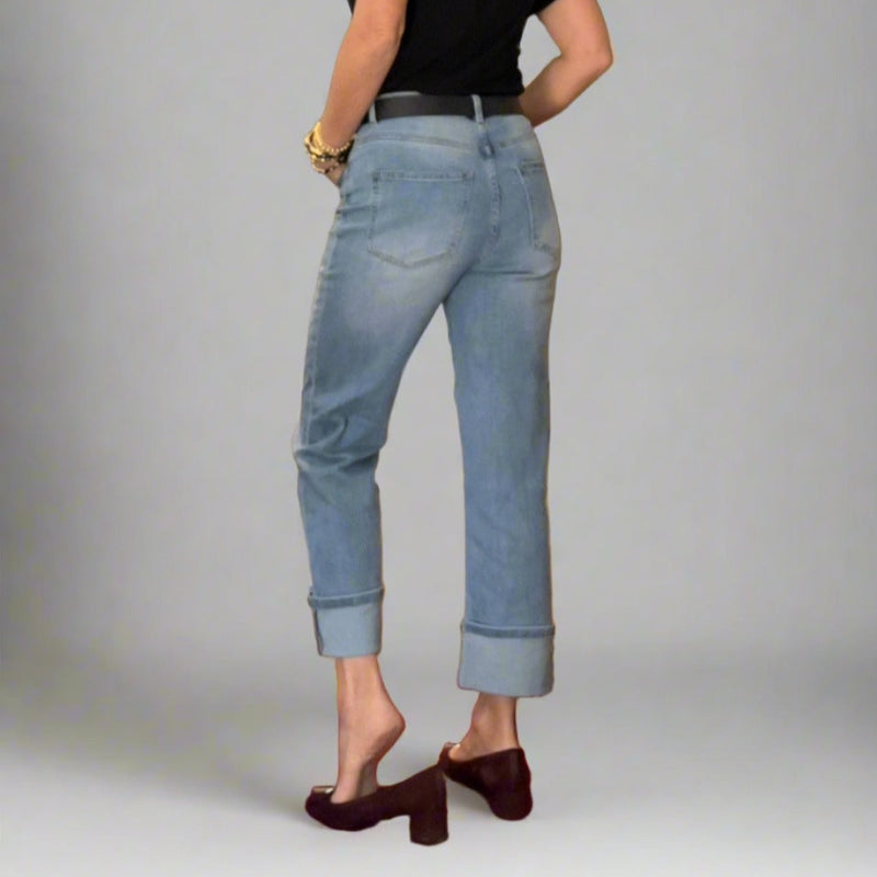 Cuffed Jeans | Light Wash