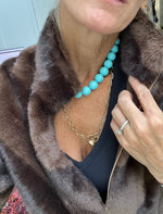 16mm Aqua Blue Necklace | Eloisa