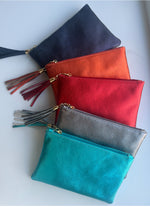 Metallic Leather Crossbody Clutch | Four colours