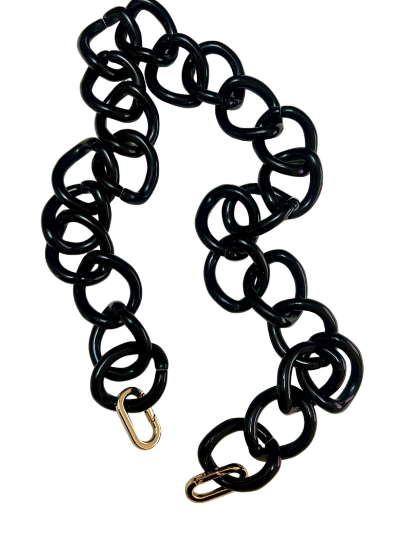 Black Resin Purse Strap | Brea